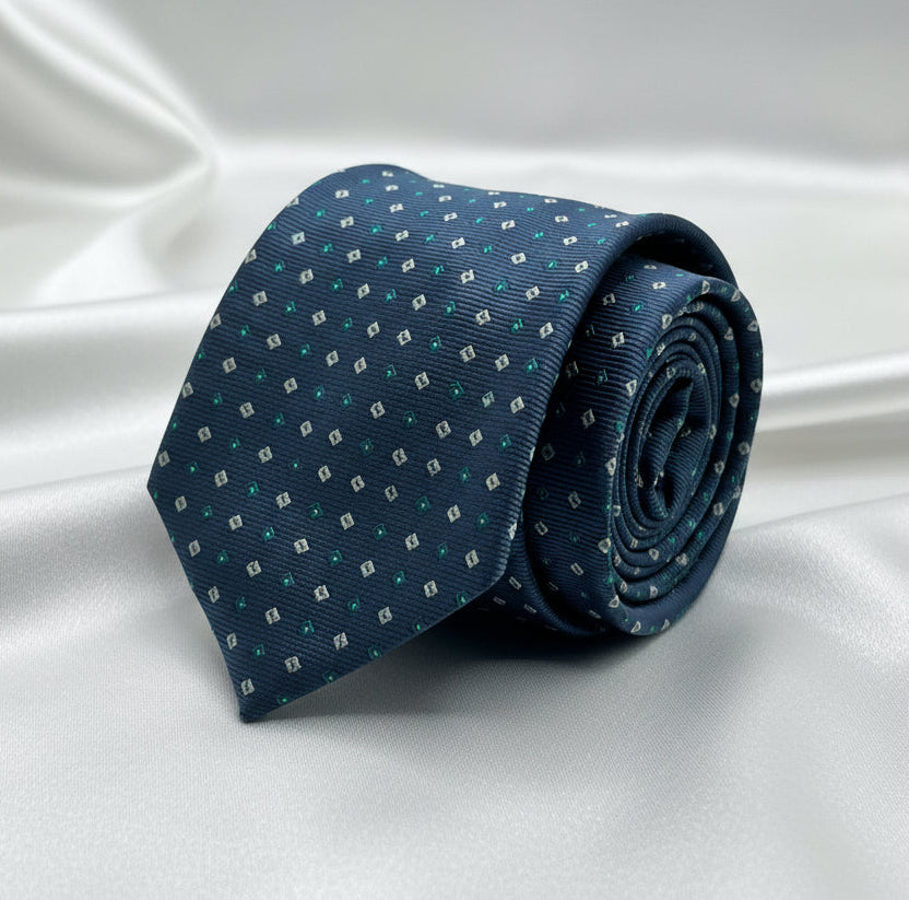 Gravata AZUL TURQUESA ESTAMPADA