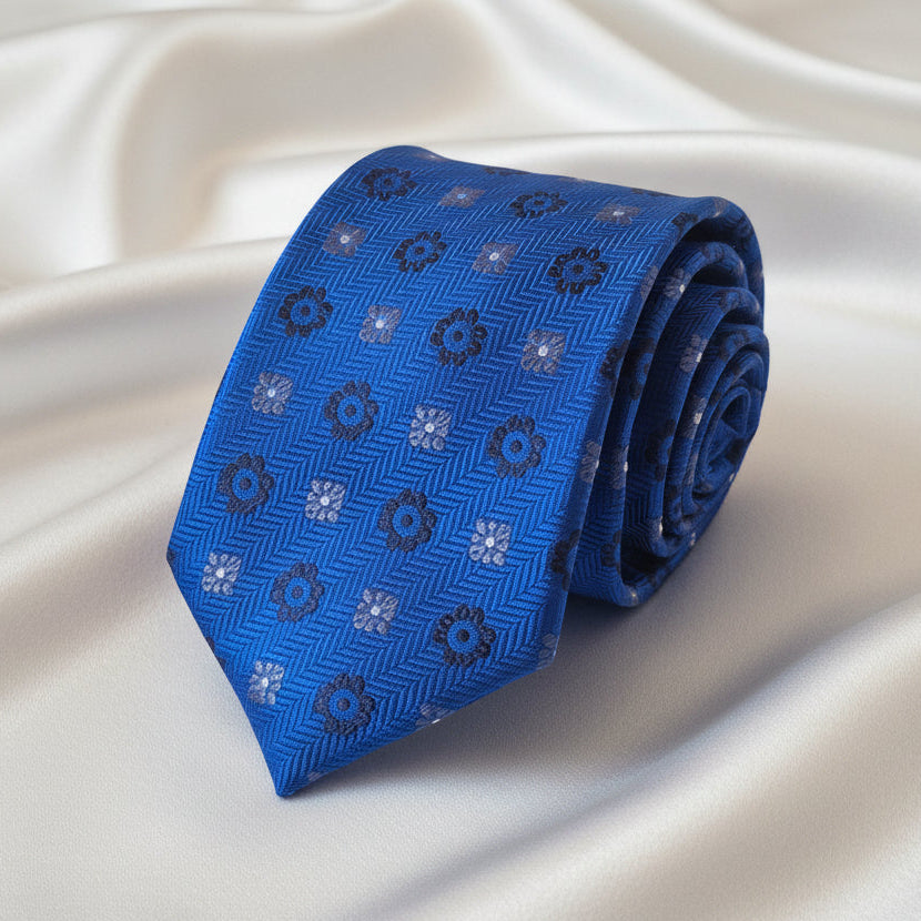 Gravata TURQUESA FLORAL